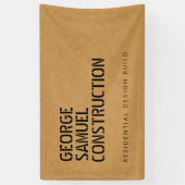 Bold Molded Wood Color Construction Business  Banner (Vertikal)