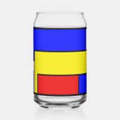Bold Mondrian Inspiriert Retro Geometric Art Dosenglas (Rückseite)