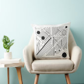 Bold Monochrome Geometry Kissen (Stuhl )