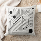 Bold Monochrome Geometry Kissen (Decke)