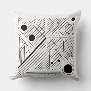 Bold Monochrome Geometry Kissen
