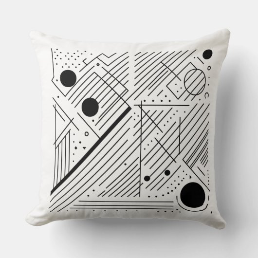 Bold Monochrome Geometry Kissen (Vorderseite)