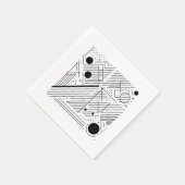 Bold Monochrome Geometry Serviette (Ecke)