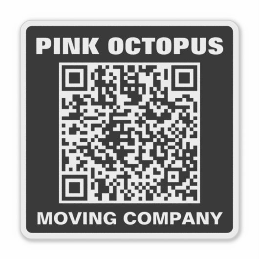 Bold Monochrome QR Code Waterproof Car Aufkleber (Vorderseite)