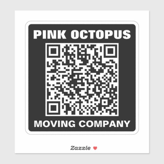 Bold Monochrome QR Code Waterproof Car Aufkleber (Blatt)