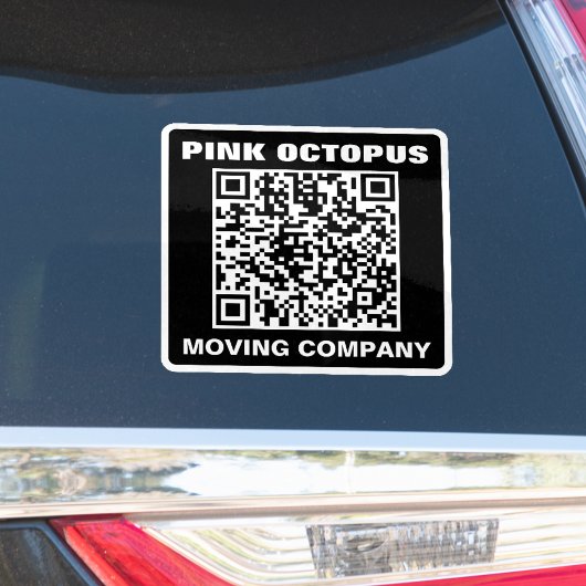 Bold Monochrome QR Code Waterproof Car Aufkleber