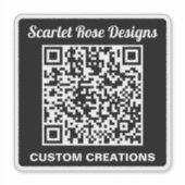 Bold Monochrome QR Code Waterproof Car Aufkleber (Vorderseite)