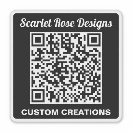 Bold Monochrome QR Code Waterproof Car Aufkleber (Vorderseite)