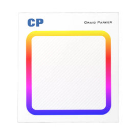 Bold Monogram Beruflich Schlicht Minimalistisch Notizblock