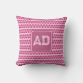 Bold Monogram Custom Pillow Geburtstagsgeschenk Kissen (Vorderseite)