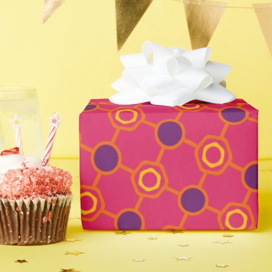 Bold Monogram fröhliche Joyful Gift Wrap Geschenkpapier (Geburtstagsparty)