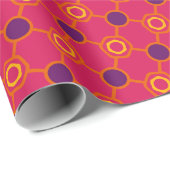 Bold Monogram fröhliche Joyful Gift Wrap Geschenkpapier (Rolleneckpunkt)