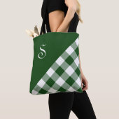 Bold Monogram Green White Buffalo Karo Geometric Tasche (Von Nahem)