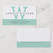 BOLD MONOGRAM LOGO Modernes, einfaches Erstmalz Visitenkarte (Vorne/Hinten)