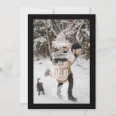 Bold Monogram Minimalist Black Einladung (Rückseite)