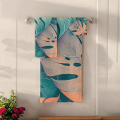Bold Monstera Muster Tropical Leaf Sommer Frühling Badhandtuch Set