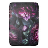Bold Moody Blume Black Enchanted Floral Garden Badematte (Vorderseite Vertikal)