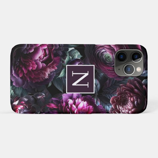 Bold Moody Blume Black Enchanted Floral Garden Case-Mate iPhone Hülle (Rückseite (Horizontal))