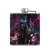 Bold Moody Blume Black Enchanted Floral Garden Flachmann (Rückseite)