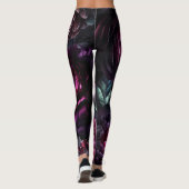 Bold Moody Blume Black Enchanted Floral Garden Leggings (Rückseite)