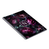 Bold Moody Blume Black Enchanted Floral Garden Notizblock (Rechte Seite)