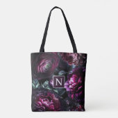 Bold Moody Blume Black Enchanted Floral Garden Tasche (Rückseite)