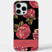 Bold Moody Girly Pink Roses in Bloom Case-Mate iPhone Hülle (Rückseite)