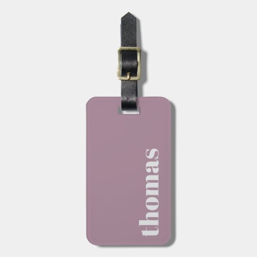 Bold Morph typography Personalized Name Gepäckanhänger (Vorderseite vertikal)