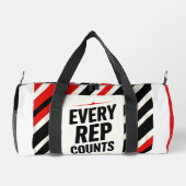 Bold Motivational Poster - "EVERY REP COUNTS" Duffle Bag (Rückseite)