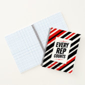 Bold Motivational Poster - "EVERY REP COUNTS" Notizblock (Innenseite)