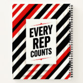 Bold Motivational Poster - "EVERY REP COUNTS" Notizblock (Rückseite)