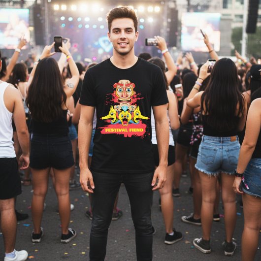 Bold Multicolor Tribal Totem Mask Customizable T-Shirt