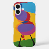 Bold Multicolored Geometric Bird Phone Case (Rückseite)