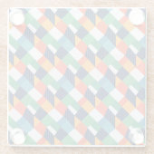 Bold Multicolour Geometric Abstract Glasuntersetzer (Rückseite)