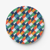 Bold Multicolour Geometric Abstract Pappteller (Vorderseite)