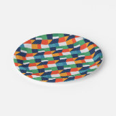 Bold Multicolour Geometric Abstract Pappteller (Schrägansicht)
