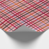 Bold Multicolour Tartan Plaid Vibrant Check  Geschenkpapier (Ecke)