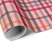 Bold Multicolour Tartan Plaid Vibrant Check  Geschenkpapier (Rolleneckpunkt)