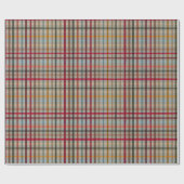 Bold Multicolour Tartan Plaid Vibrant Check taupe Geschenkpapier (Flach)