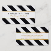 BOLD-Muster für moderne Goldstreifen-Streifen Schw Visitenkarte (Vorne/Hinten)