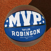 Bold MVP Spieler Name Keepake Blue Basketball