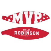 Bold MVP Spieler Name Keepake Red Basketball (Panele)