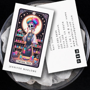 Bold Nail Tech Tarot Card Business Card Visitenkarte