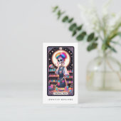 Bold Nail Tech Tarot Card Business Card Visitenkarte (Stehend Vorderseite)