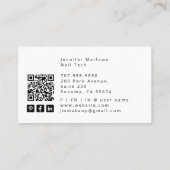 Bold Nail Tech Tarot Card Business Card Visitenkarte (Rückseite)