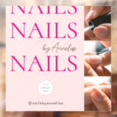 Bold Nails Blush Pink Logo Foto Makeup Studio Fensteraufkleber (Blatt 2)