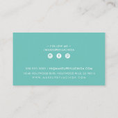 BOLD NAME FADE cooles Retro minimale Jadegrün Visitenkarte (Rückseite)