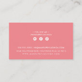 BOLD NAME FADE cooles Retro-Minimum schwarzen Kora Visitenkarte (Rückseite)