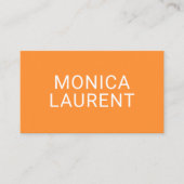BOLD NAME QR CODE LOGO SOCIAL ICONS ORANGE VISITENKARTE (Vorderseite)
