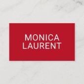 BOLD NAME QR CODE LOGO SOCIAL ICONS RED VISITENKARTE (Vorderseite)